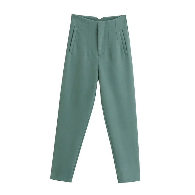 Product Image for Ivyshape | Chic Casual Trousers for Women, Green / M
