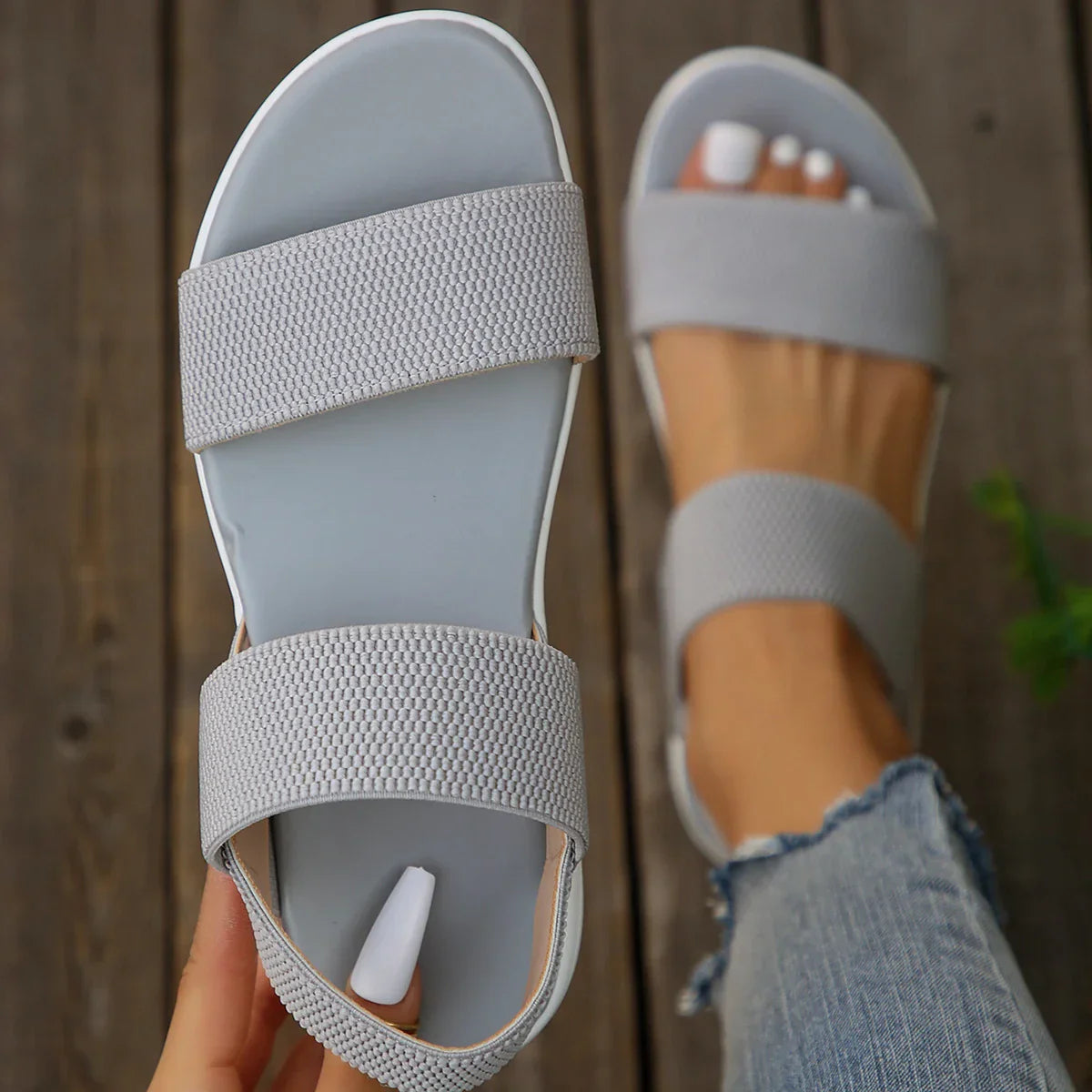 Product Image for Ivyshape | Stylish Orthopaedic Comfort Sandals, Grey / 8