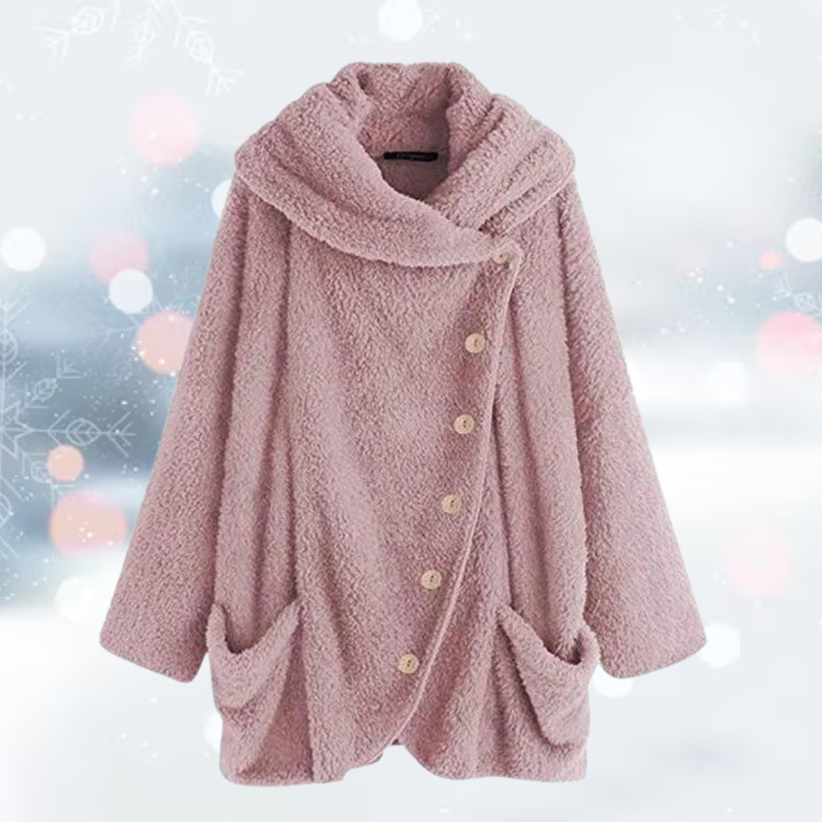 Product Image for Ivyshape | The New Fashion Turn Down Plush Vest Jacket, 2XL / Pink