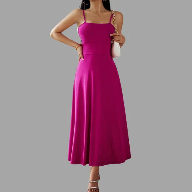 Product Image for Ivyshape | Beiges Midi-Swing Dress, Hot pink / L