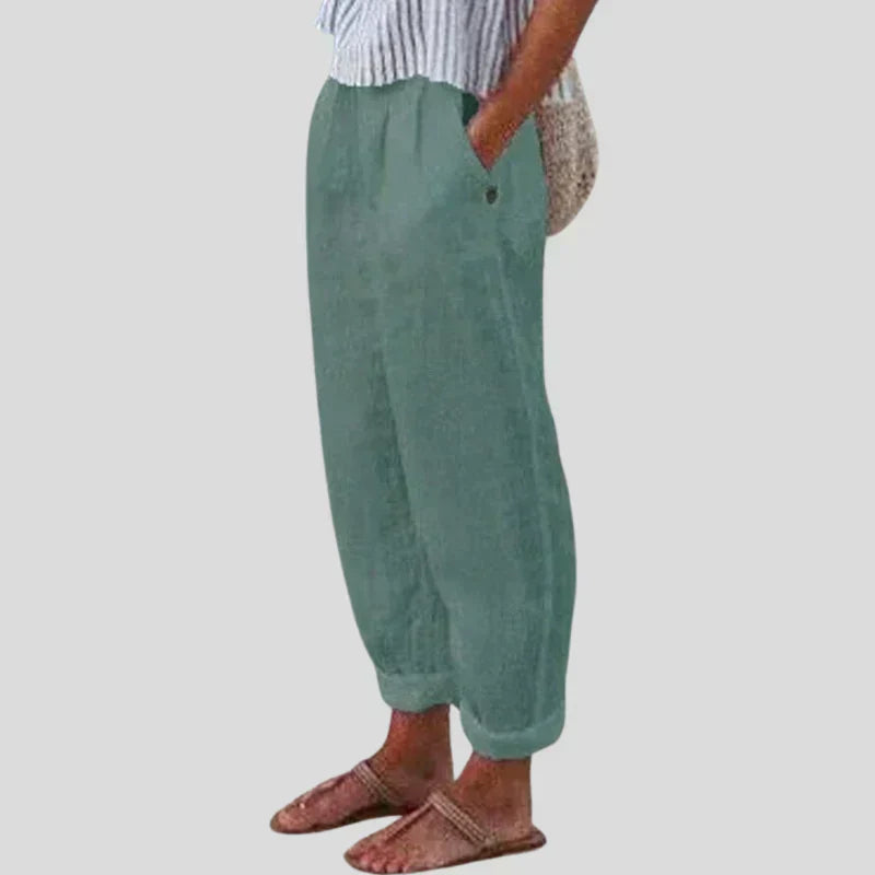 Product Image for Ivyshape | Softline pants with side pockets, Dark green / 3XL