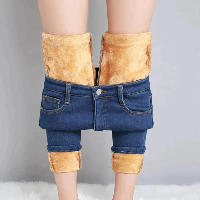 Product Image for Ivyshape | Stretch Thermojeans, Blue plush 2 / 27