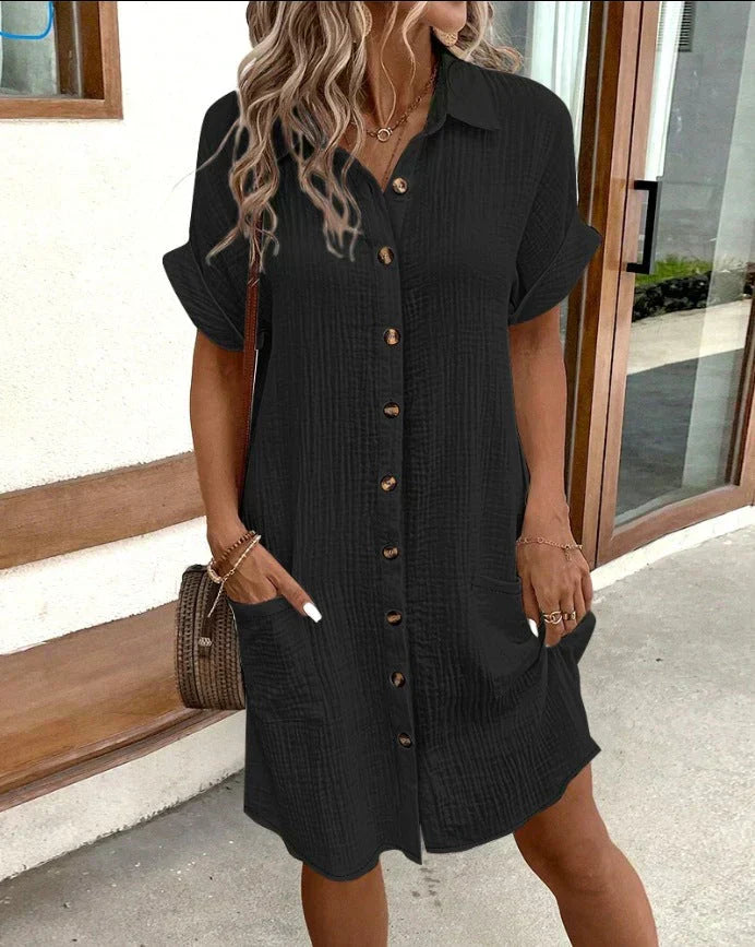 Product Image for Ivyshape | Lightweight Shirt Dress, Black / S