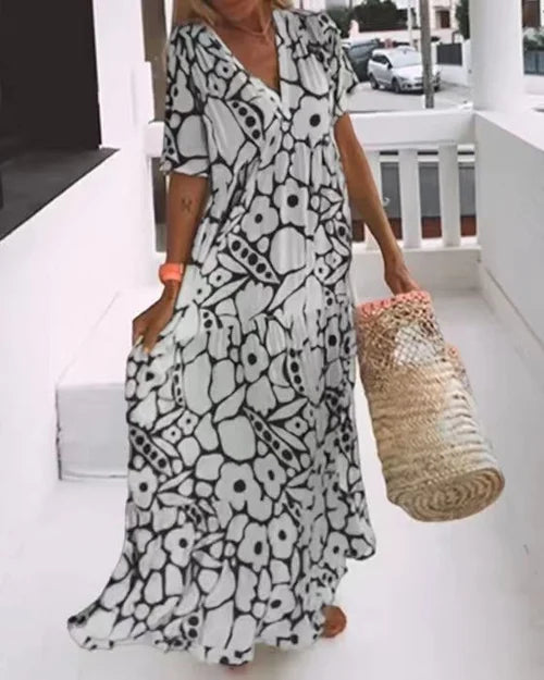 Product Image for Ivyshape | Summer New Dress with Short Sleeves and Print, Black / S