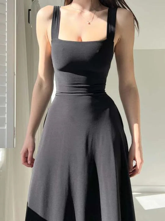 Product Image for Ivyshape | Dress with Thick Straps, Black / L