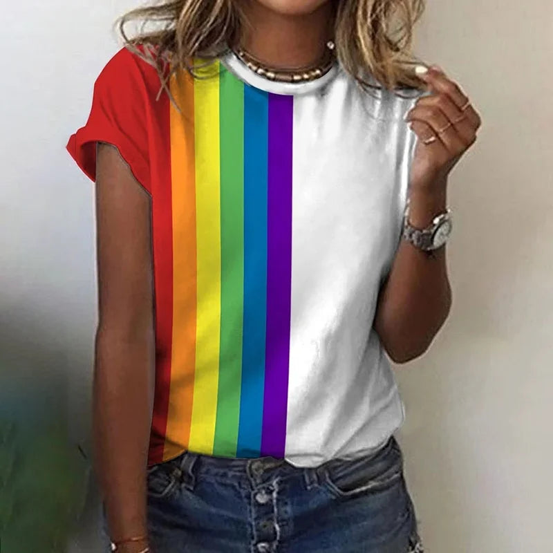 Product Image for Ivyshape | Pride Rainbow Shirt, White / L