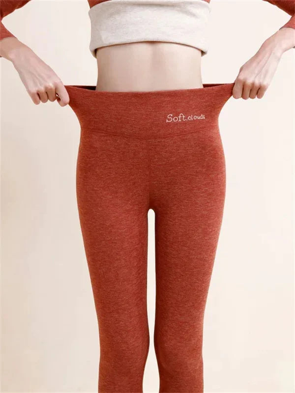 Product Image for Ivyshape | Fleece Lined Legging, Red / 3XL
