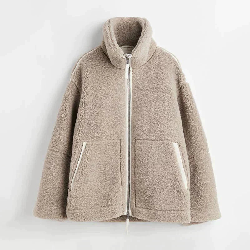 Product Image for Ivyshape | Teddy Fleece Jacket, Coffee brown / S