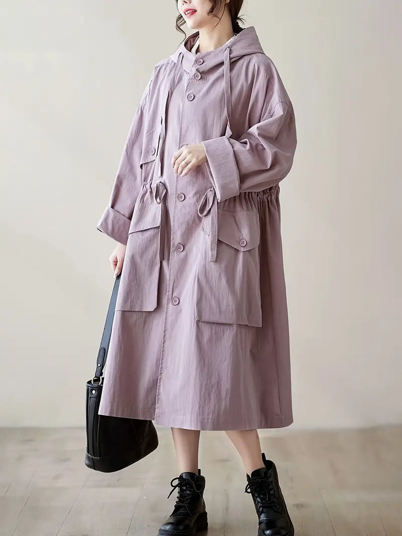 Product Image for Ivyshape | Stylish Trench Coat for Ladies, Purple / 3XL