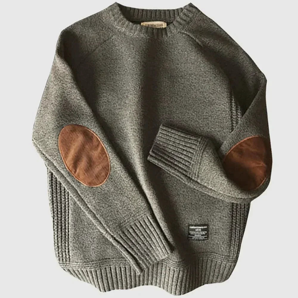 Product Image for Ivyshape | Cosy Jumper with Patches, Grey / 4XL