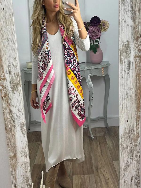 Product Image for Casual Solid Color Top and Dress Set, White / M(US 10)
