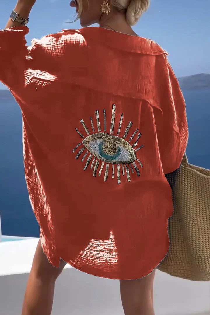 Product Image for Ivyshape | White Beach Dress Eye, Coral / M