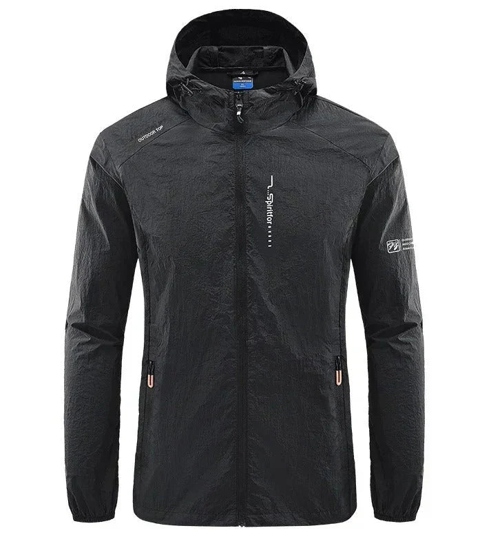 Product Image for Ivyshape | Ultra-light Wind and Sun Protective Hooded Summer Jacket Men, Black / M
