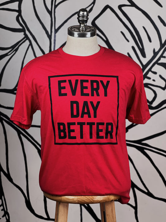 Black on Black Every Day BETTER Box Logo Tee – EVERY DAY BETTER HAWAII