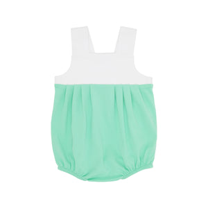 Branham Bubble (Unisex)- Worth Avenue White With Grace Bay Green - Little Avriett Baby & Children's Boutique 