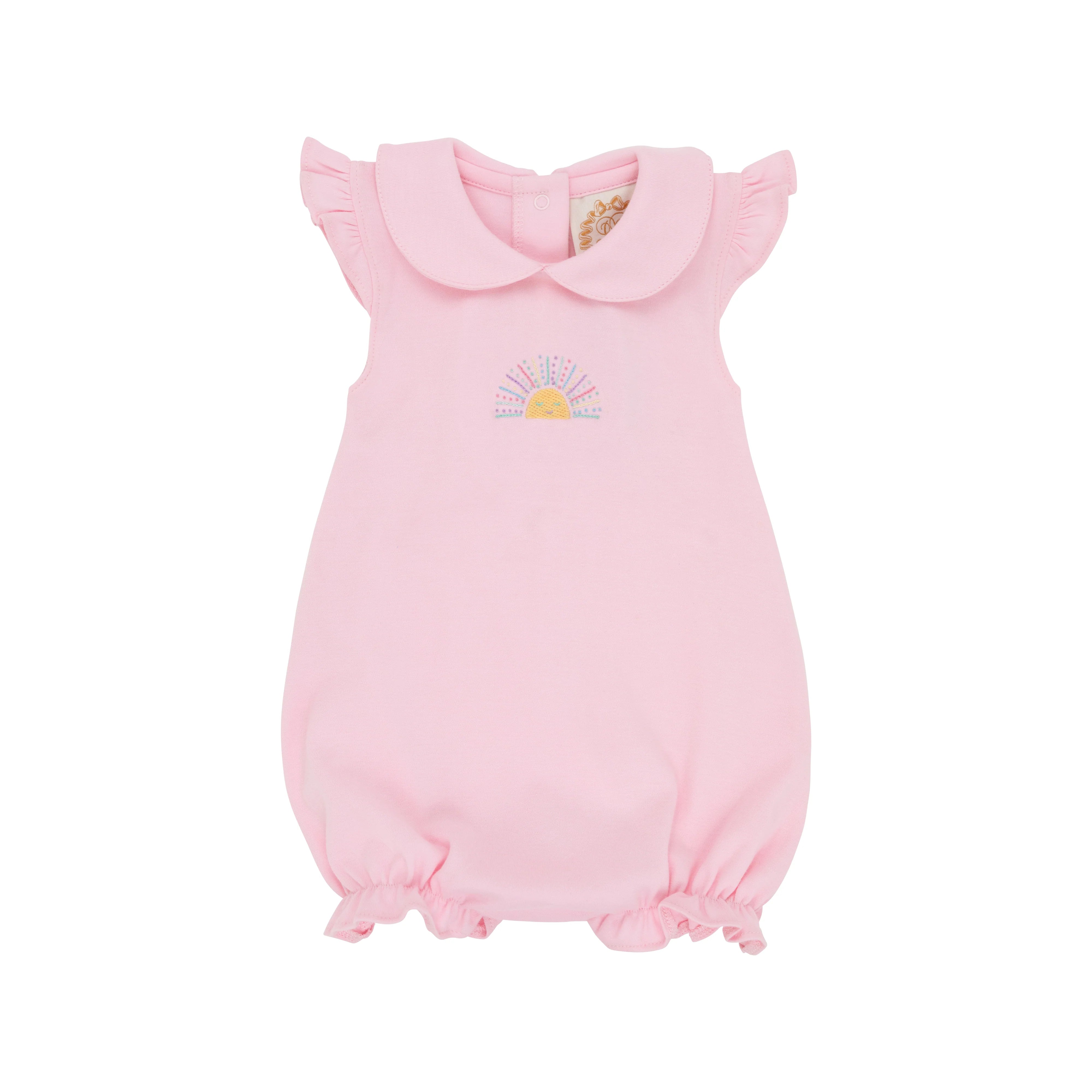 Angel Sleeve Biltmore Bubble- Pier Party Pink With Sun Embroidery