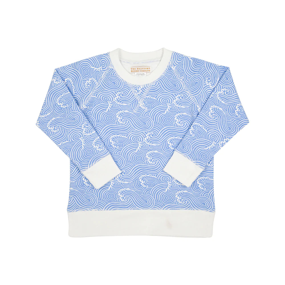 Intarsia Sweater- Football by Little English – Blue Bonnet