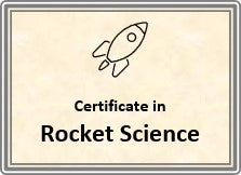 Rocket Science Certificate