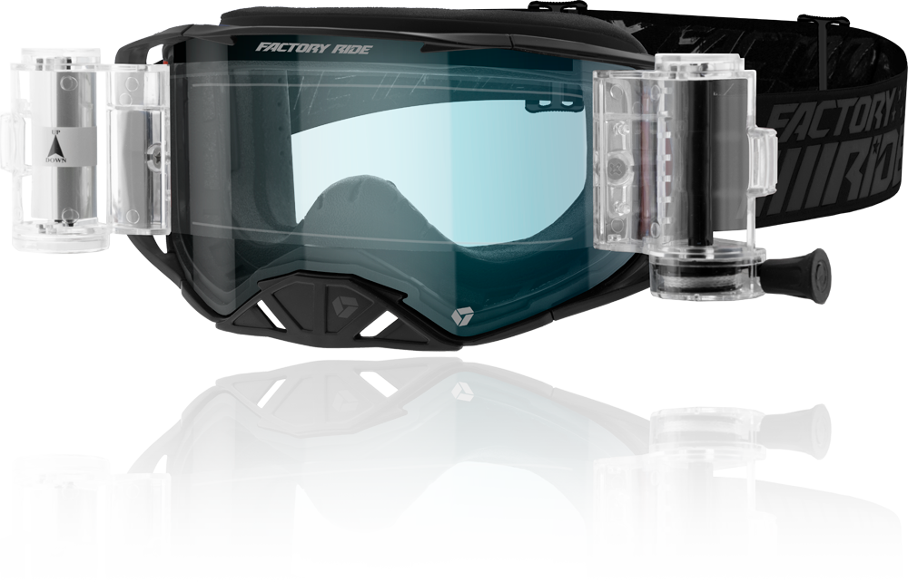 Image of Factory Ride MX Roll-Off Goggle in obsidian colorway