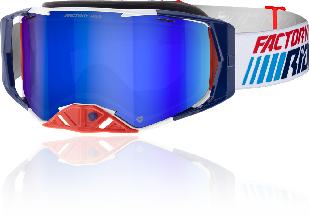 Image of Factory Ride Snow Goggle in patriot colorway 
