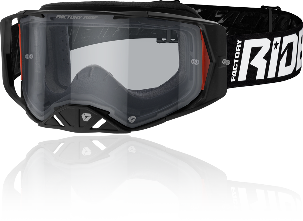 Image of Factory Ride Clear MX Goggle in prime colorway 