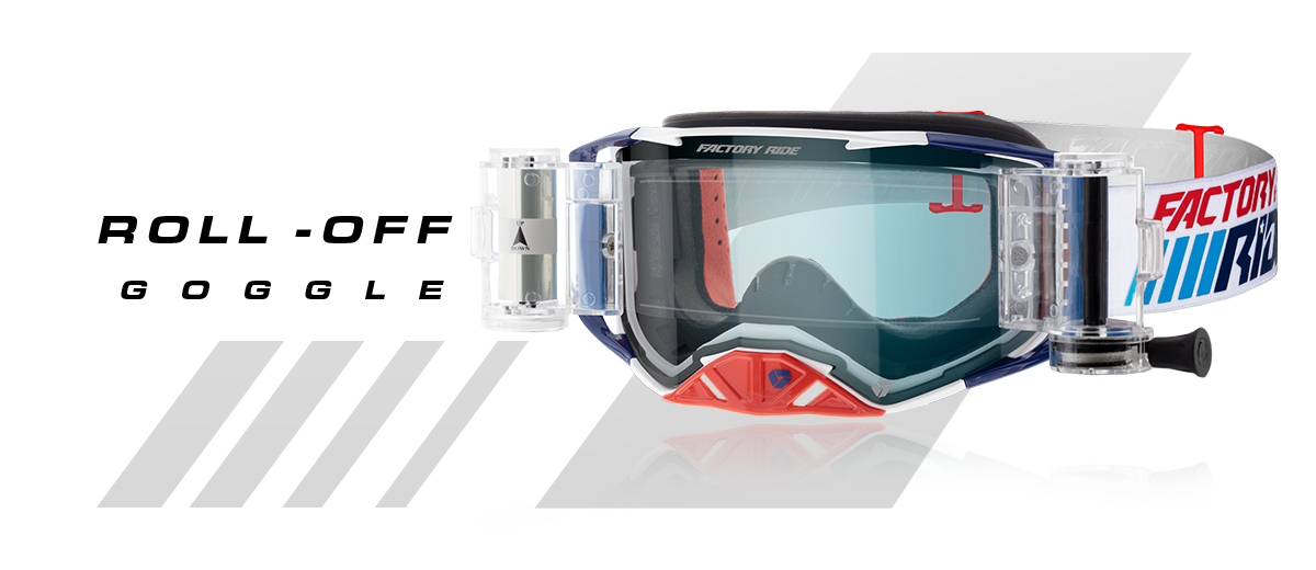 Image of Factory Ride MX Roll-Off Goggle in elite colorway 