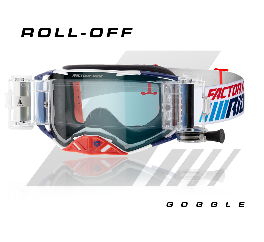 Image of Factory Ride MX Roll-Off Goggle in elite colorway