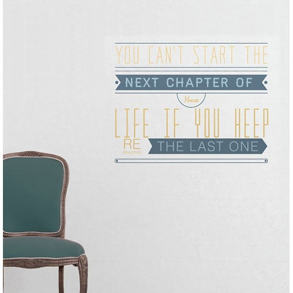 binary-you-cant-start-the-next-chapter-wall-sticker
