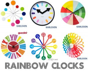Rainbow clocks!