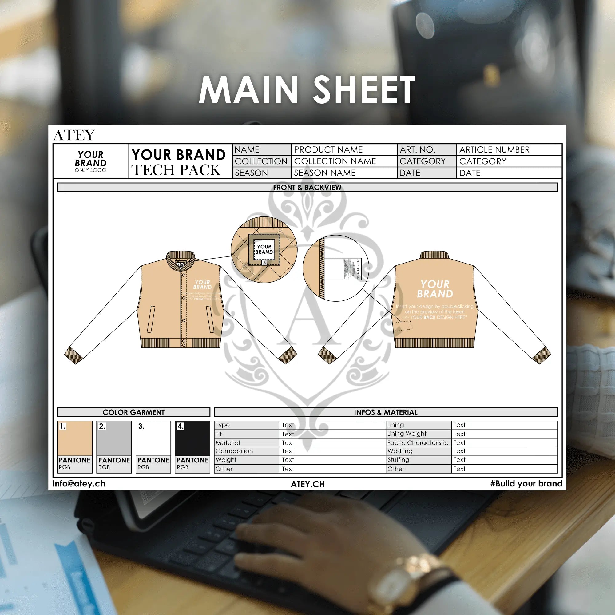 Warm-Up Jacket Clothing Reseller Tool Diagrammed Sheets Size Guide Clothing  Tech Pack Poshmark   Helper