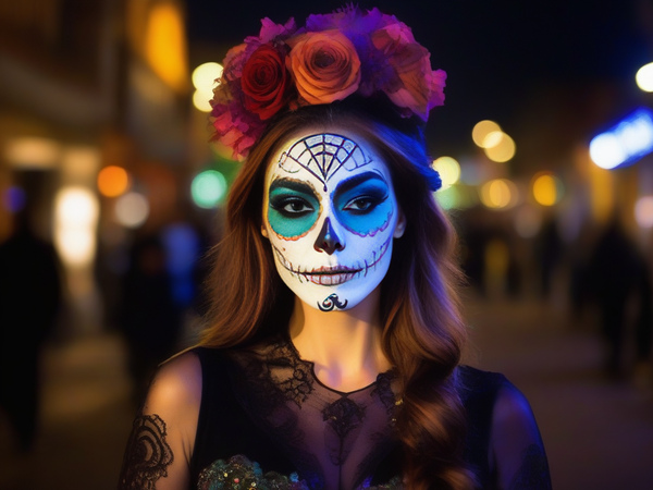 Facepainting Dia de los muertos -mexikanischer Stil