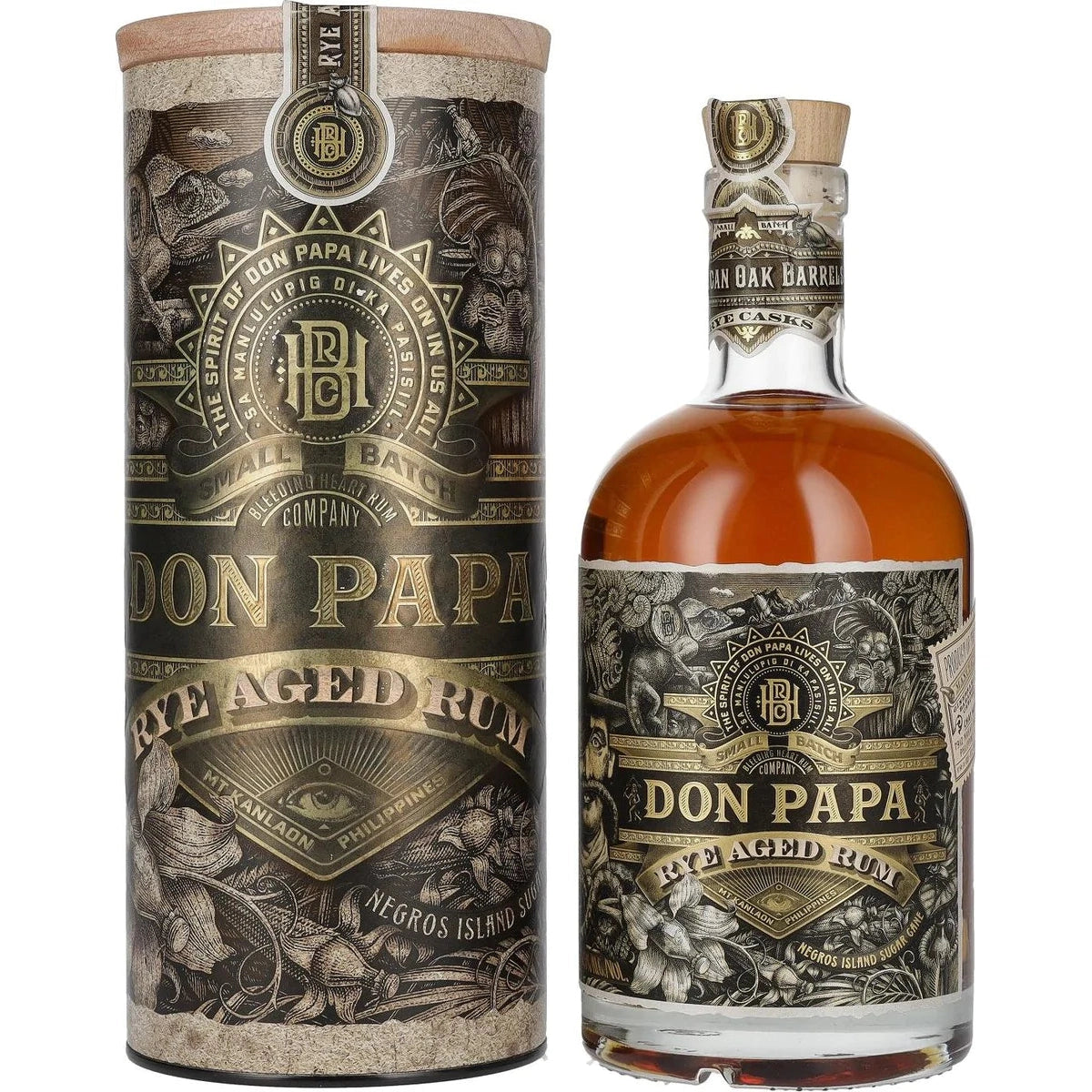 Don Papa 7 YO Single Island Rum 0,7L (40% Vol.) avec coffret - Don Papa -  Rhum