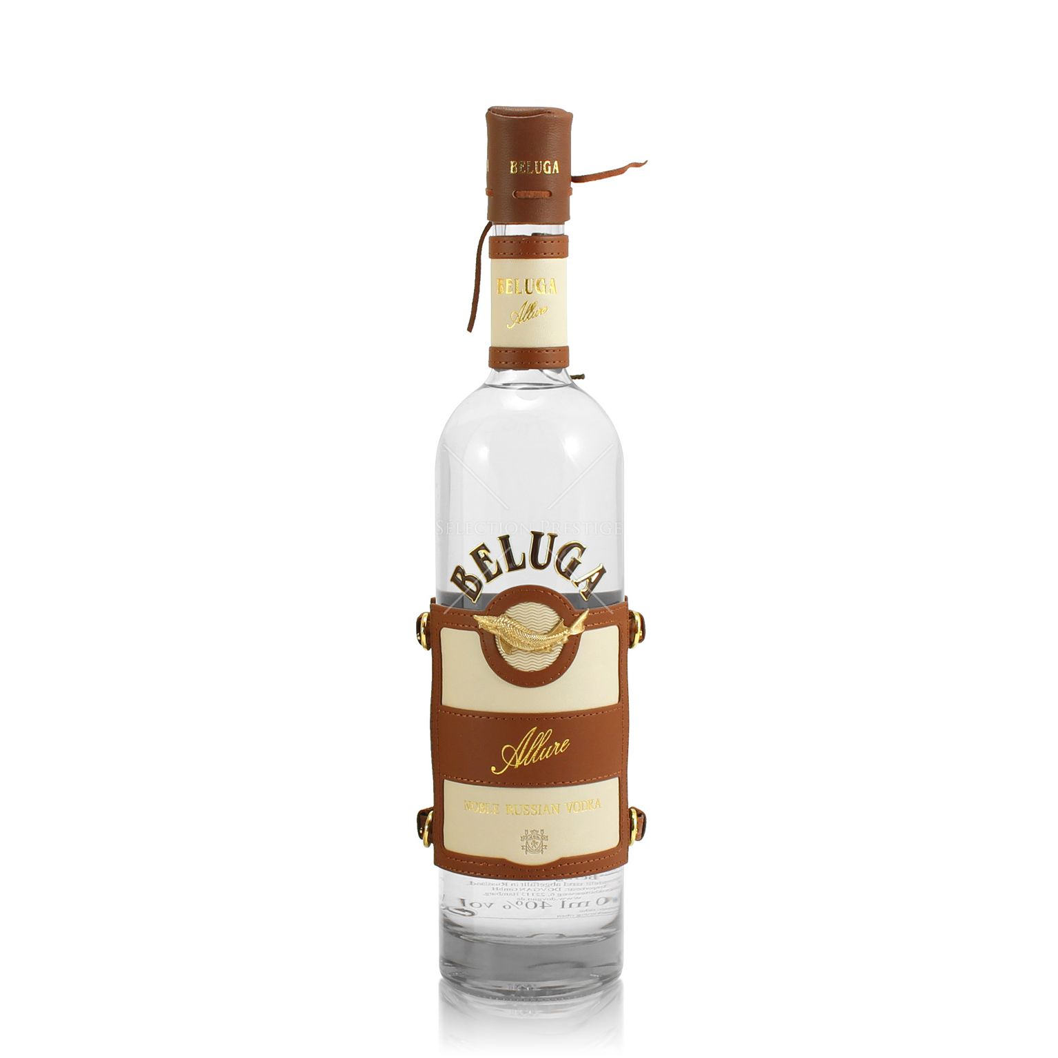 Beluga Gold Line Noble Russian Vodka 40% Vol. 1l in Giftbox in Lederop