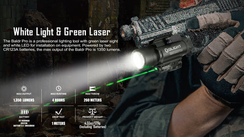 Olight-Baldr-Pro  Tactical Laser Flashlight combo