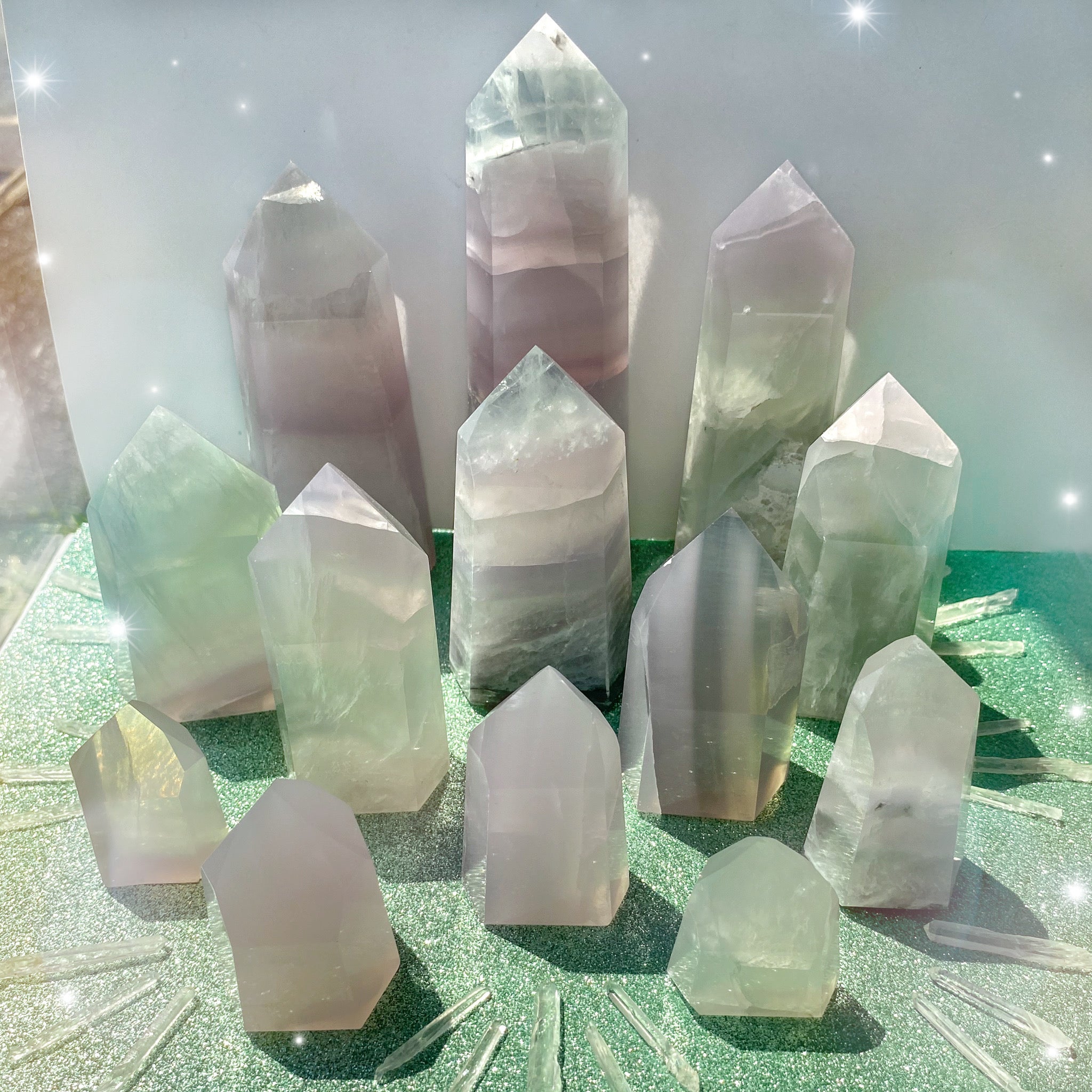 Yttrium Pastel Fluorite Points
