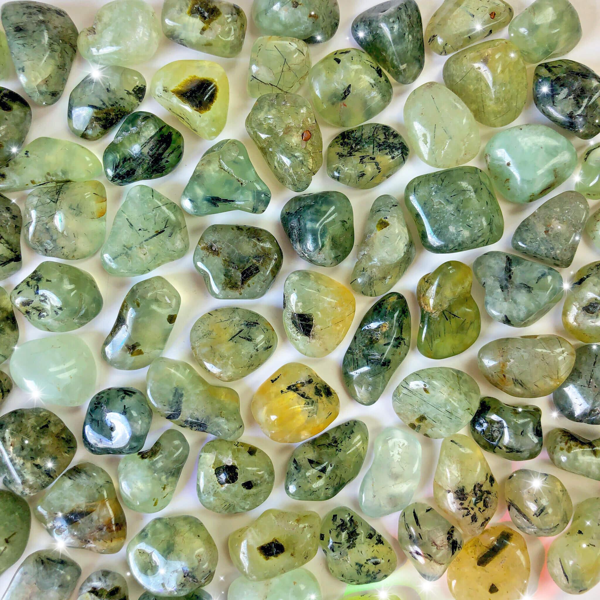 Prehnite Tumbled Pocket Stone