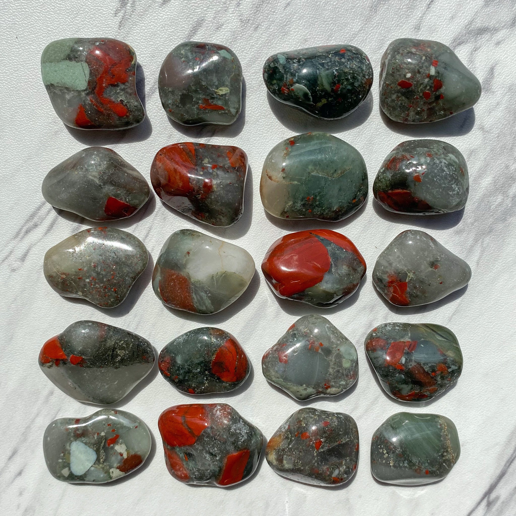 African Bloodstone Tumbled Pocket Stone - Rocks with Sass