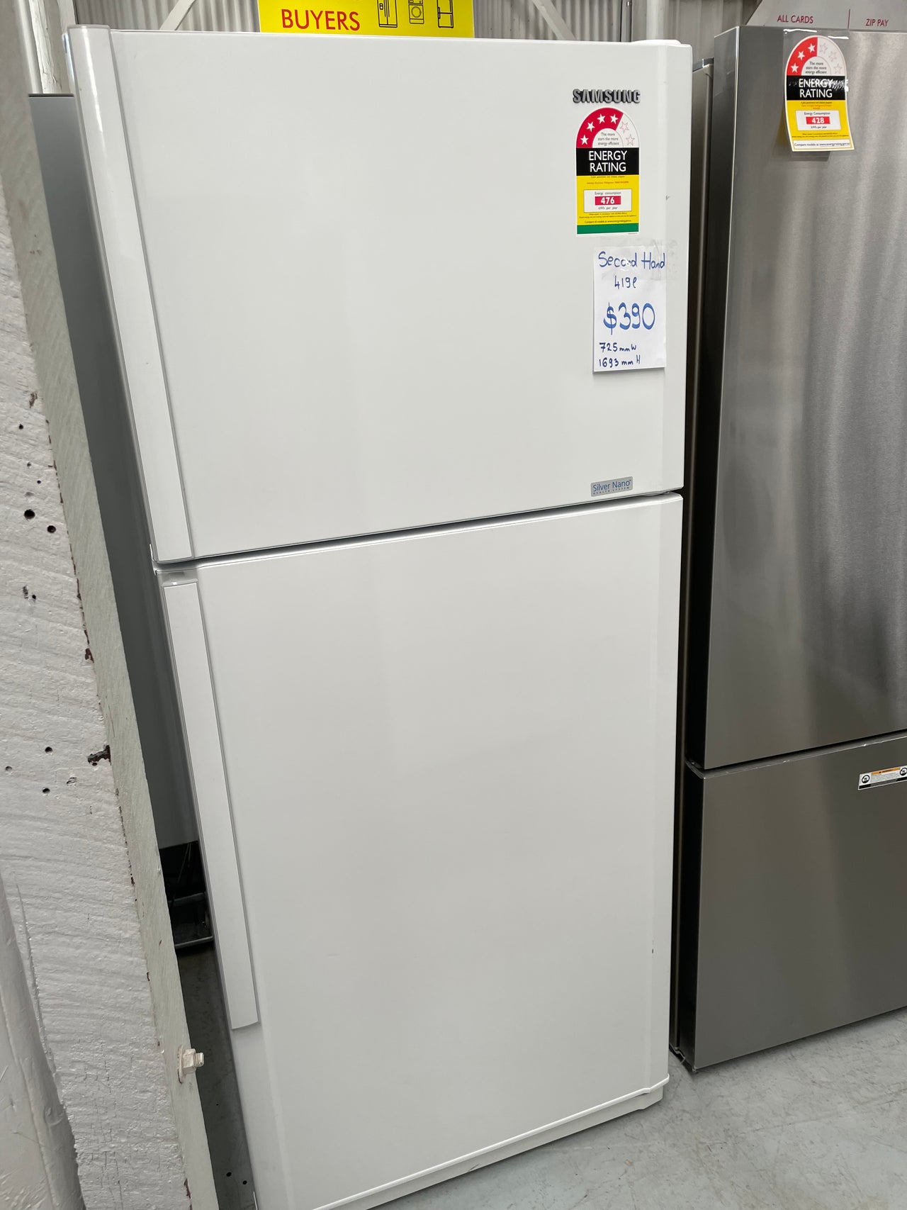 Second hand 419l Samsung fridge freezer SR418MW Second Hand