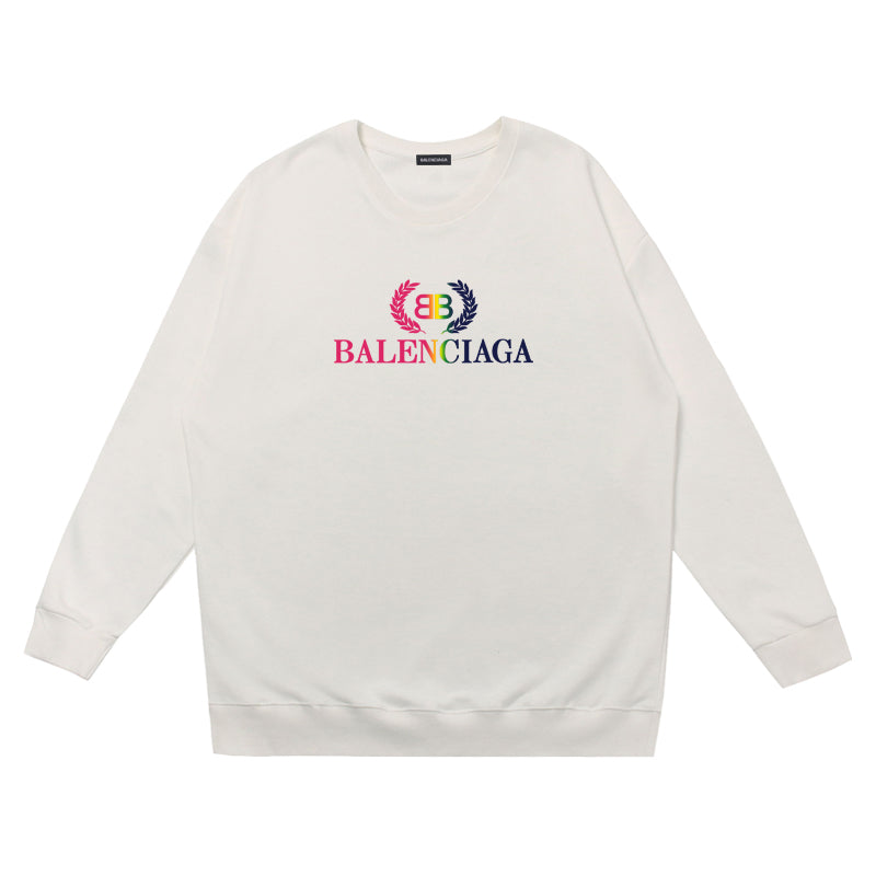 Balenciaga color gradient wheat ear print logo sweatshirt