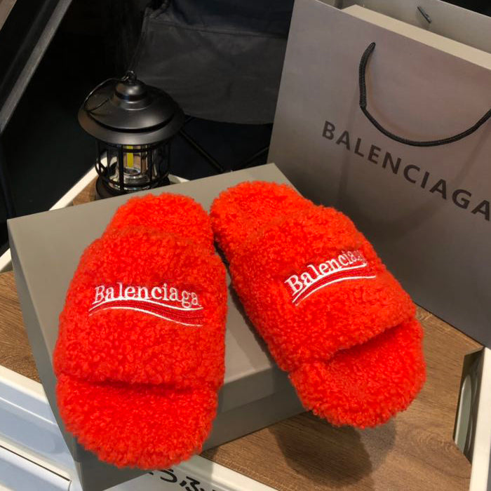 Balenciaga Women's Logo Embroidered Slides Shoes