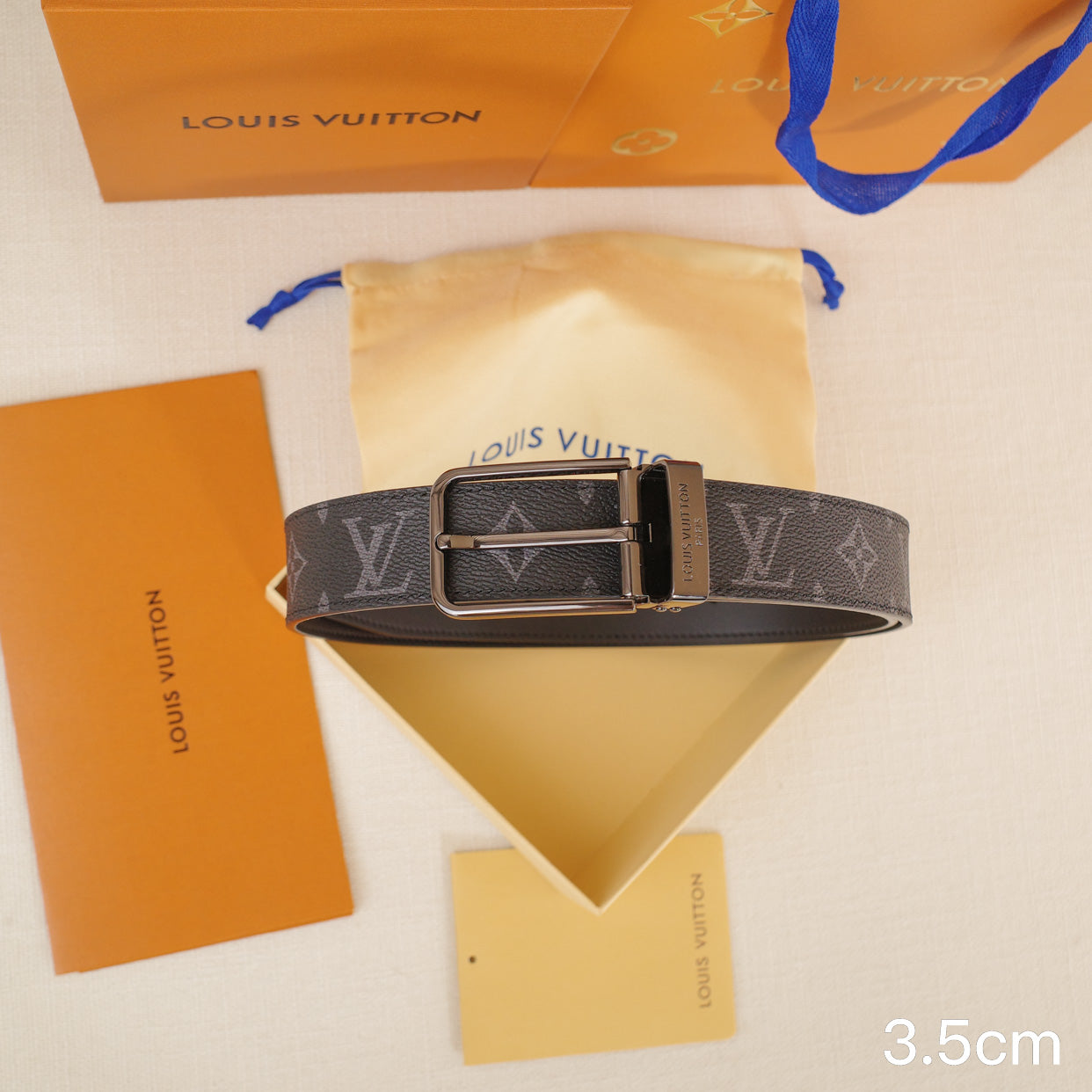 LV Louis Vuitton Pont Neuf 35MM Belt