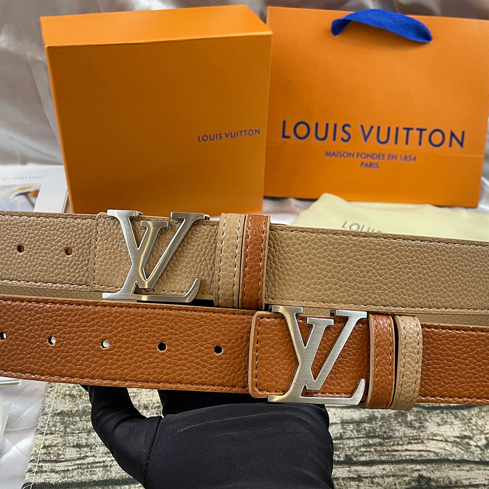 LV Louis Vuitton classic letter buckle couples temperament belt