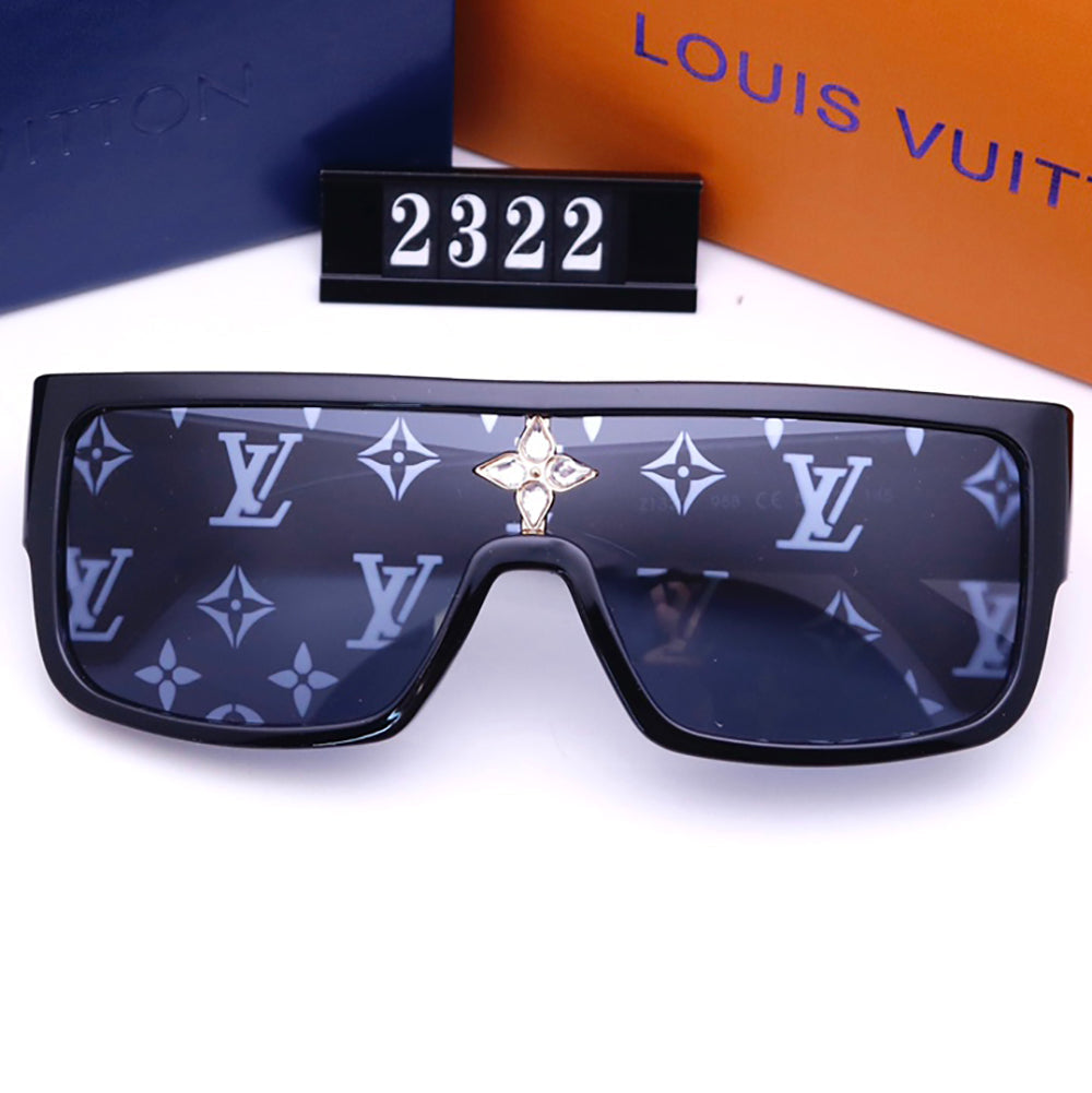 LV Louis Vuitton Letter Logo Couples Beach Casual Glasses Sungla
