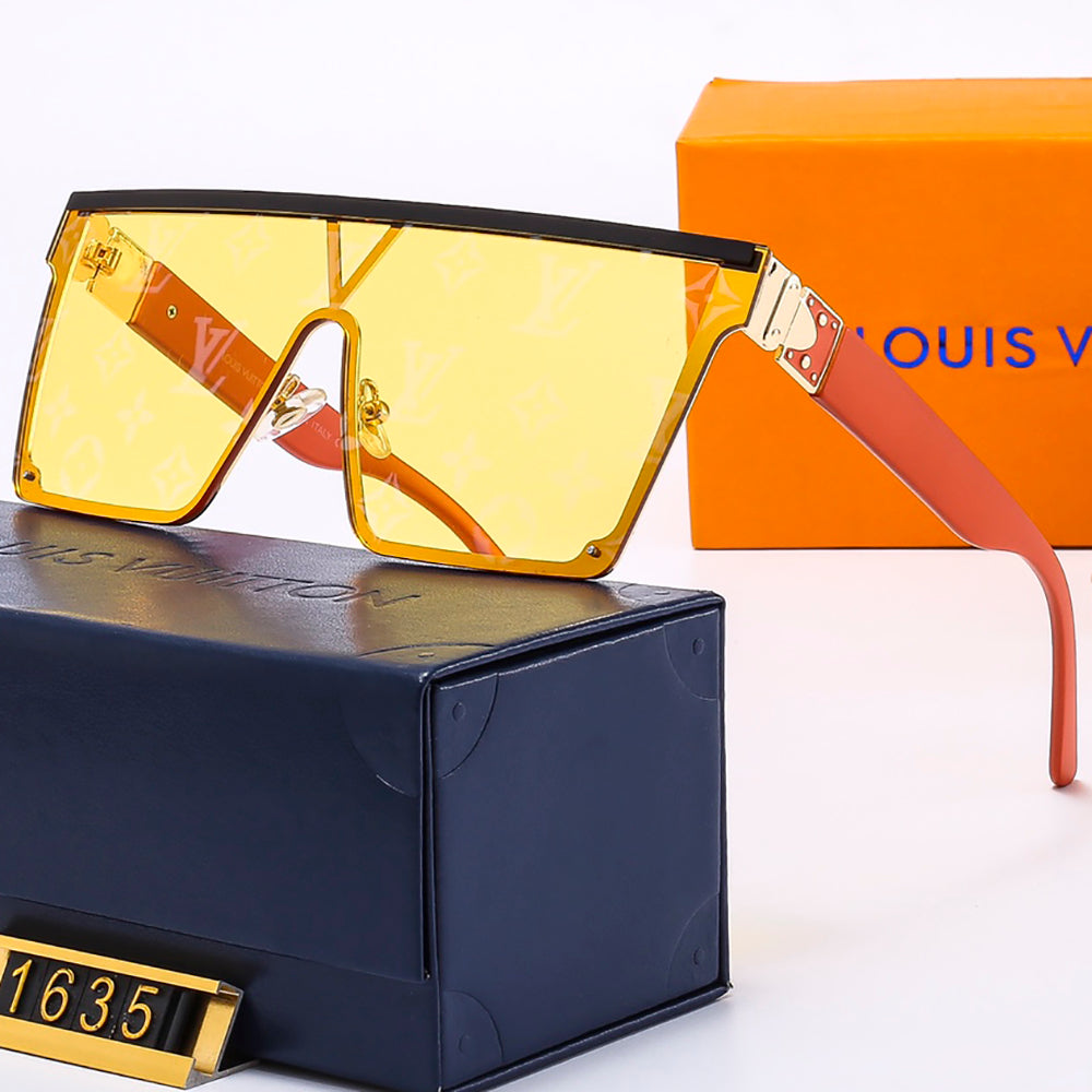 LV Louis Vuitton letter logo couple glasses leisure beach sungla