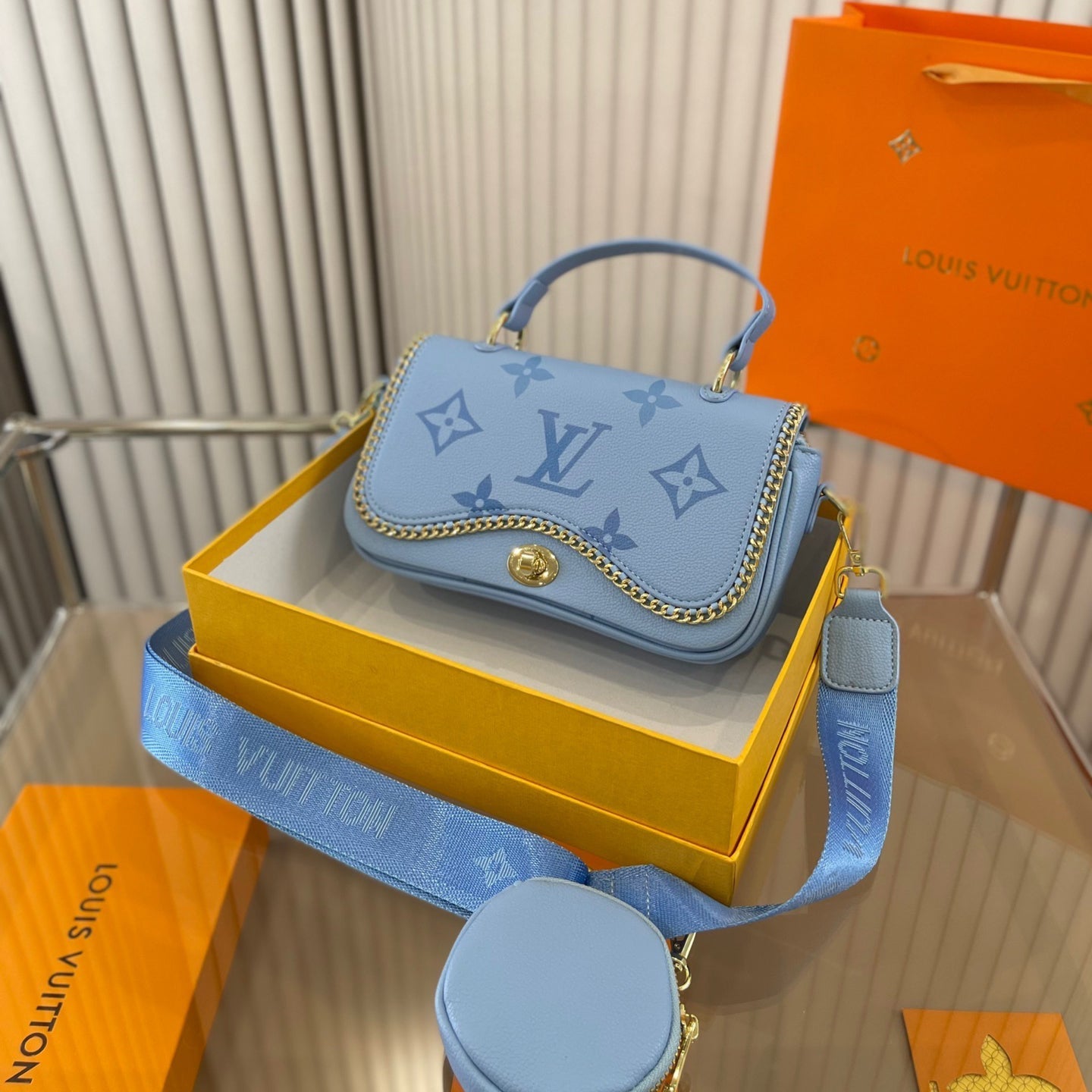Louis Vuitton LV Handbag Shoulder Bag Crossbody Wallet Two Piece