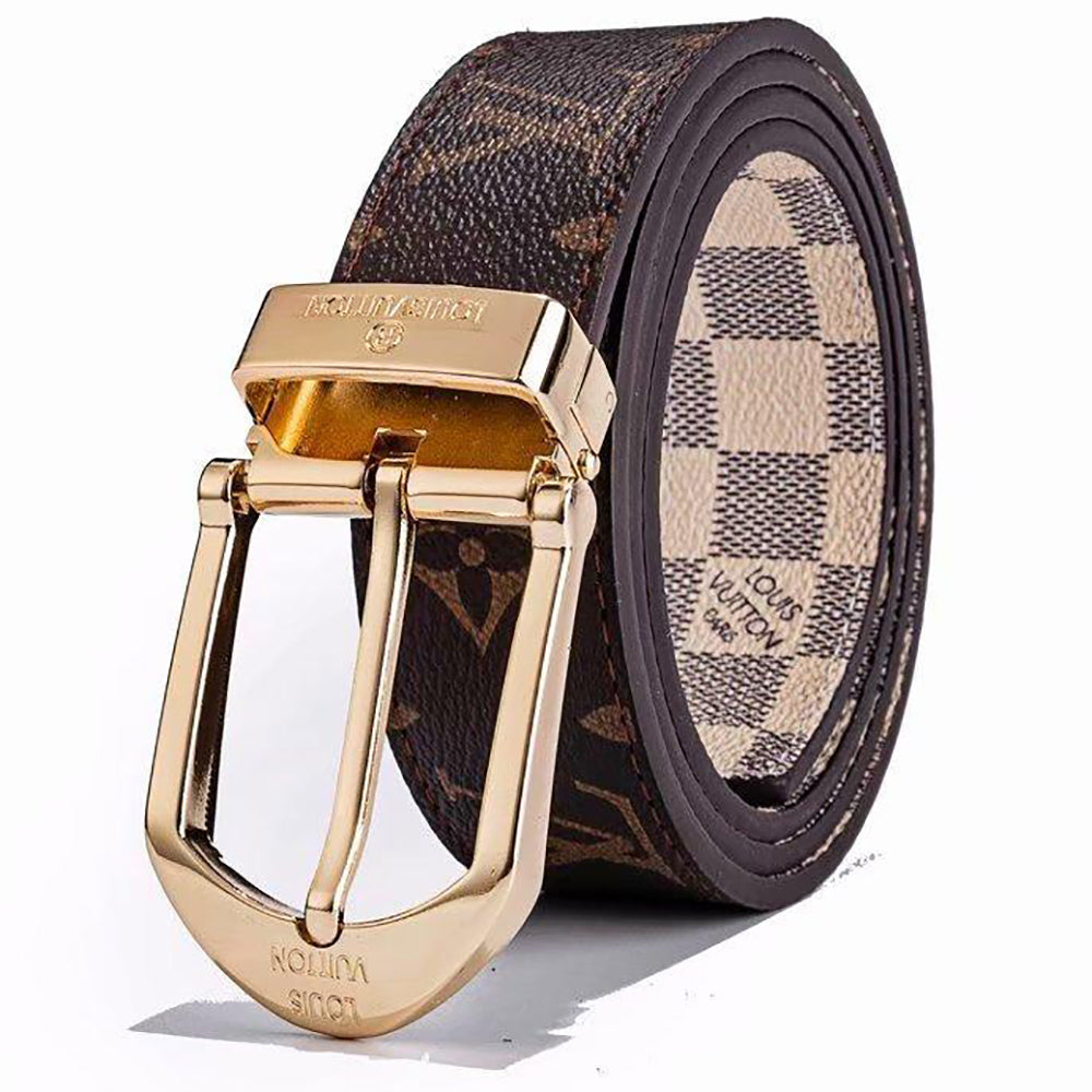 LV Louis vuitton selling a pair of printed monogram checked fashion belts belt