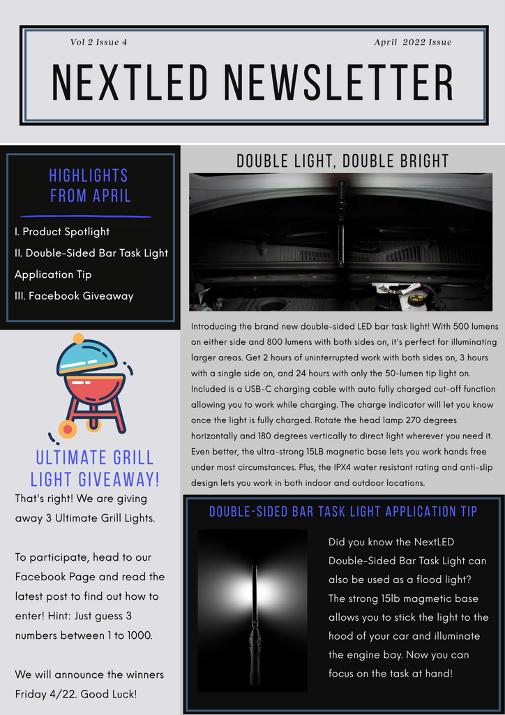 NextLED April Newsletter 