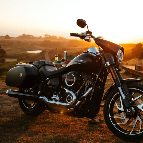motorcycle on the desert