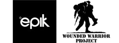Logotipo de guerreros heridos con soporte de Epik Workwear