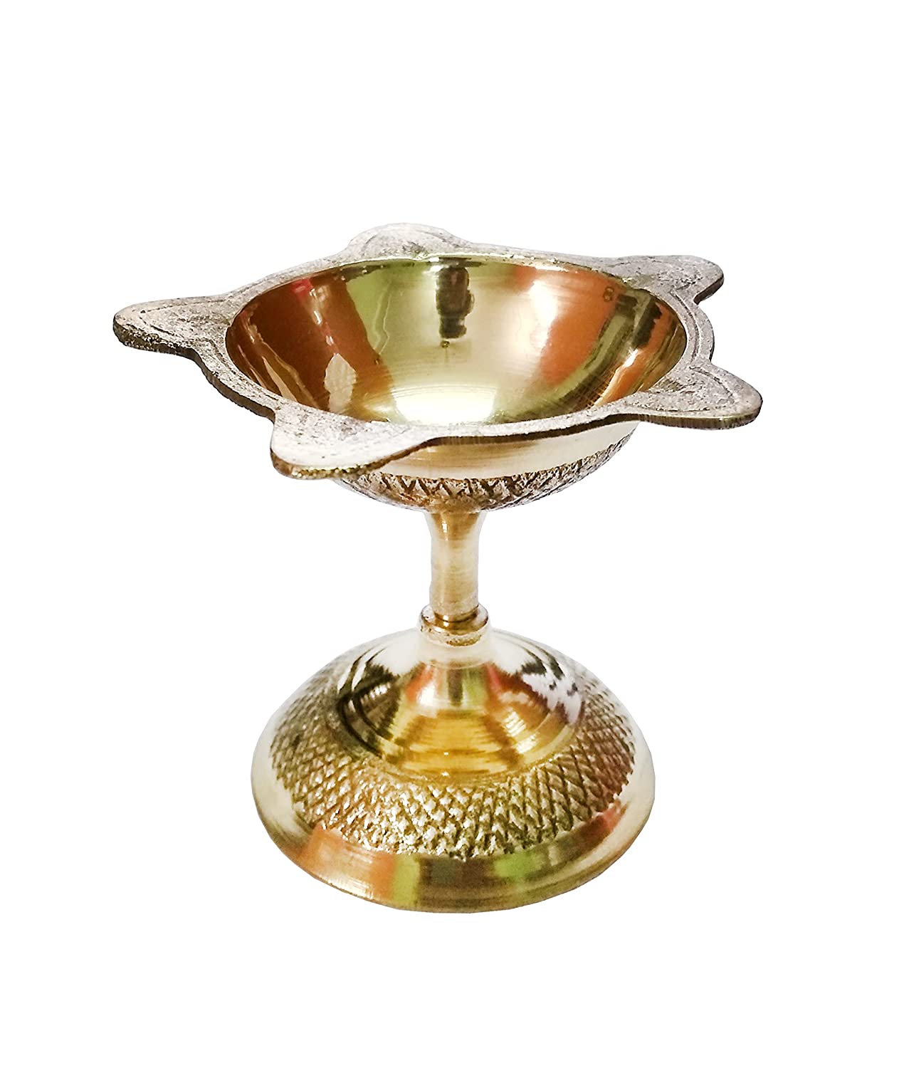 Buy Pure Brass Diya Puja Lamp Hindu Pooja Article 3 Inch In Height Online Sale India 8107